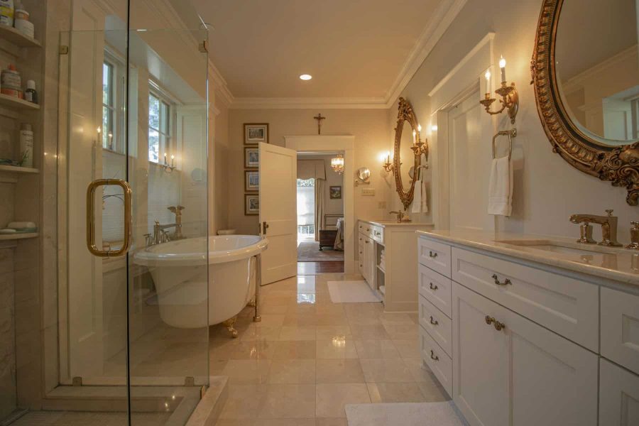 Luxury bathroom in a listed home